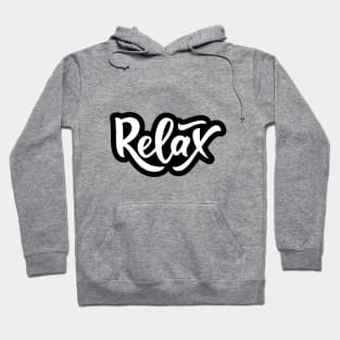 Hand lettering word Relax. isolated. Hoodie